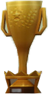 Gold trophy cup